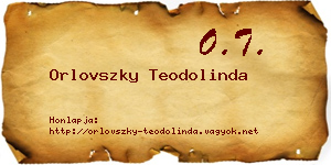 Orlovszky Teodolinda névjegykártya